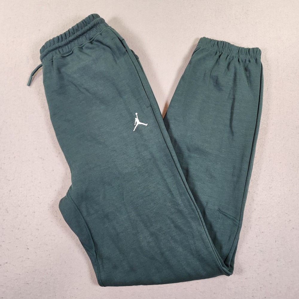 Jordan Boys Oxidized Green Jogger Pants Youth XL Fleece Drawstring Pockets NWT